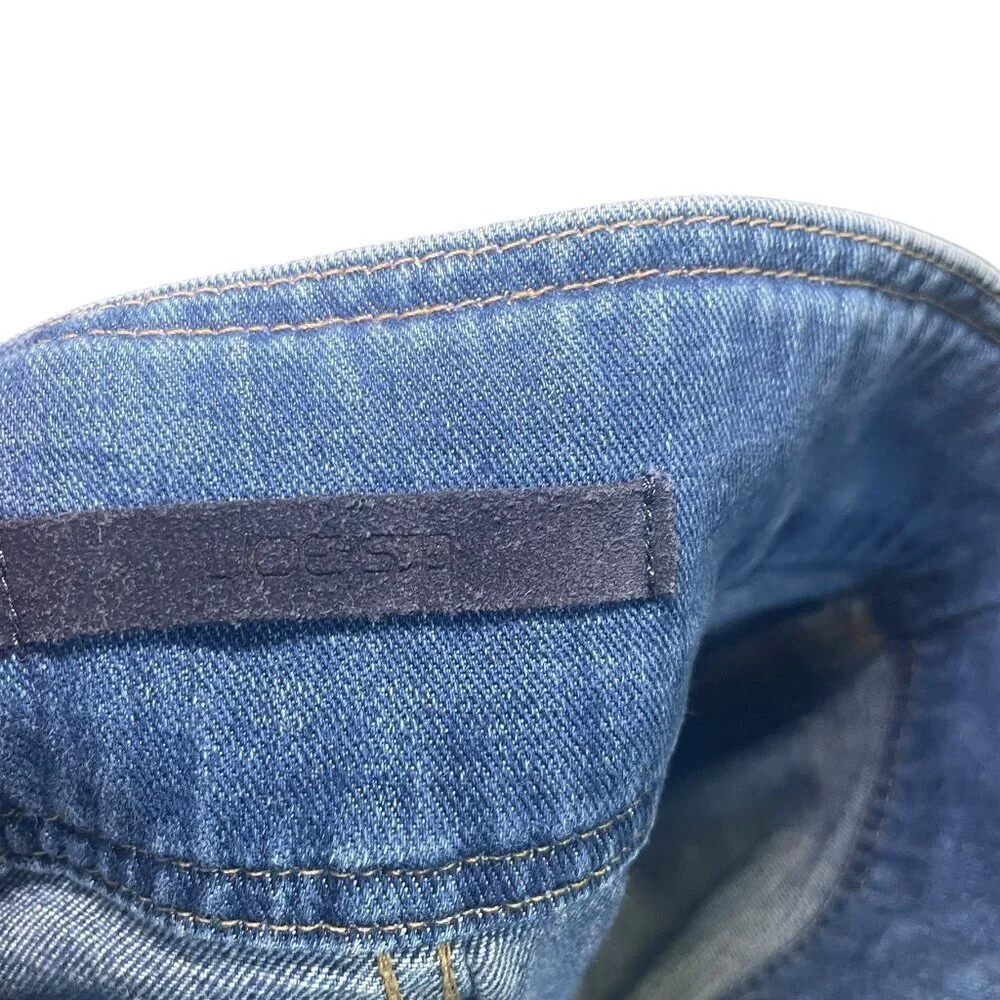 Joe's Jeans High Rise Belted Wide Leg Flare Jeans Size 27 Medium Wash